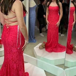 Sherri Hill Pink Beaded Glitter Prom Dress!